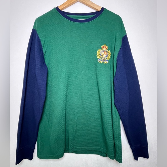 Polo Ralph Lauren Men’s Waffle Crew Neck Thermal Shirt Size XL Crest Logo - Picture 1 of 5